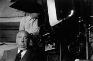 Alfred Hitchcock directing I Confess 1951
